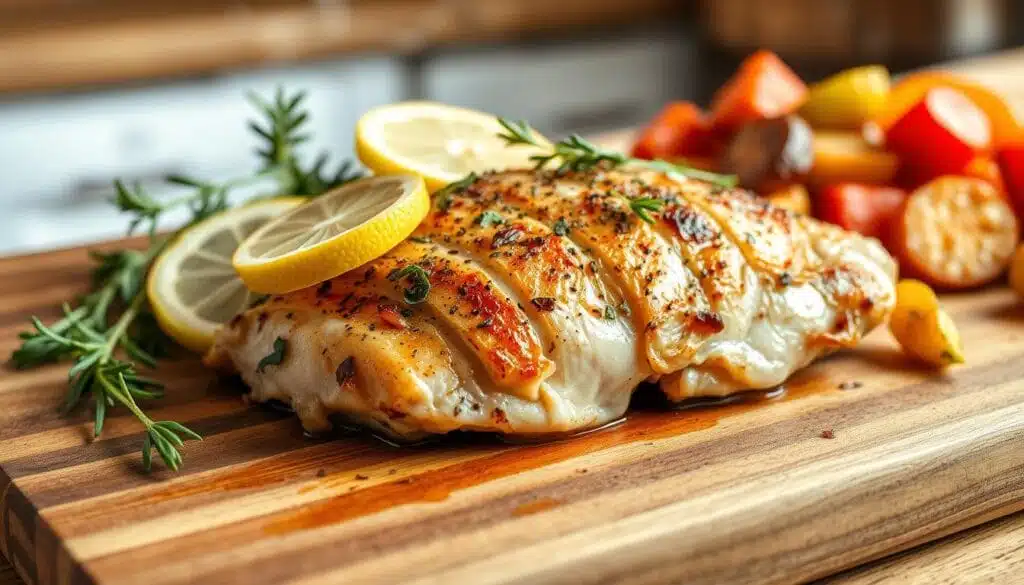Baked thin chicken breast