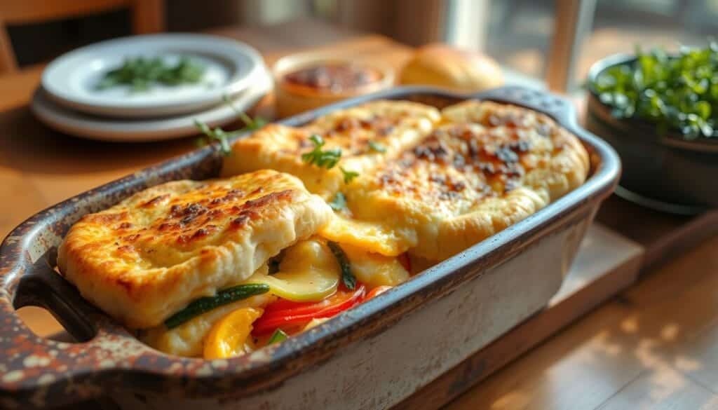 breakfast casserole with biscuits