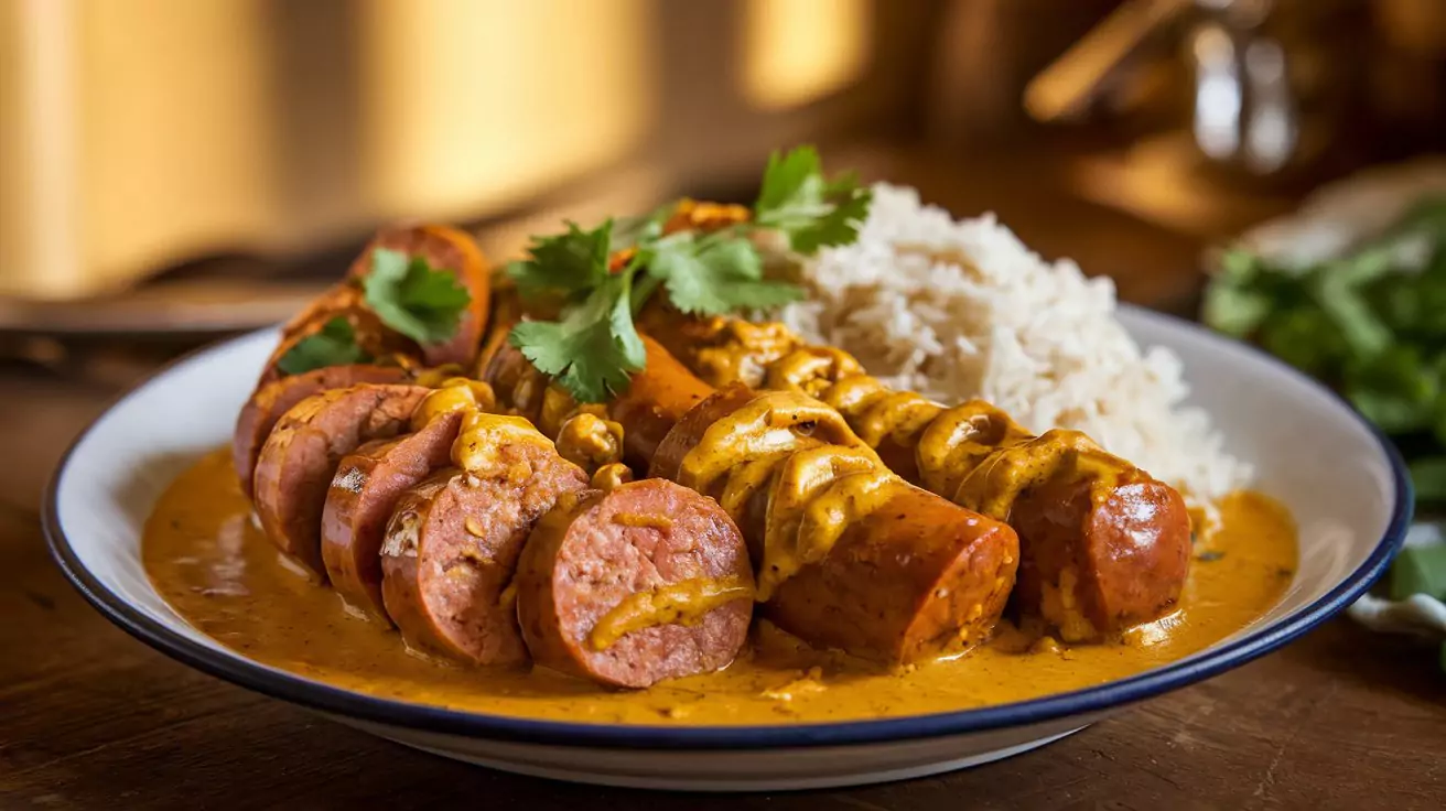 curried sausages