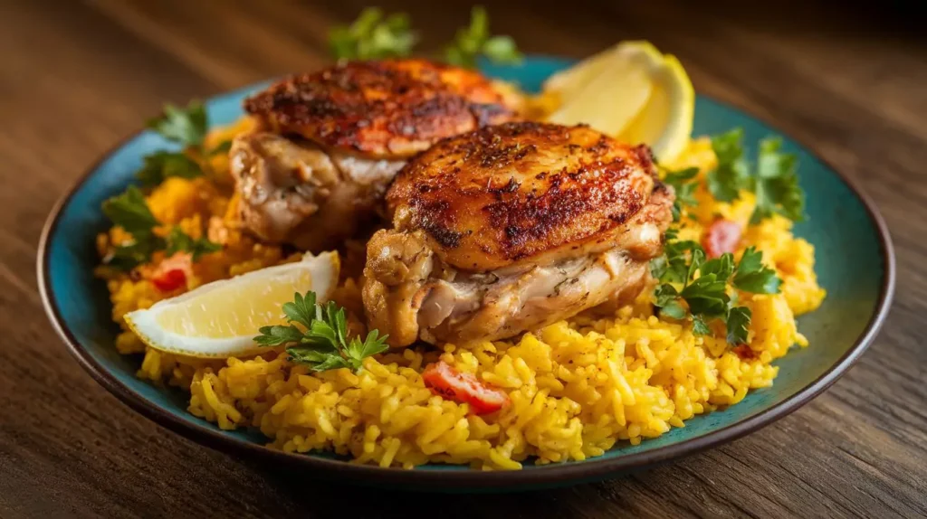 Chicken and yellow rice