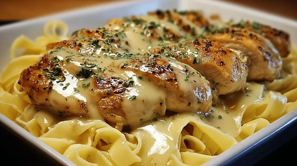 One-Pan Chicken with Buttered Noodles dish for a quick meal