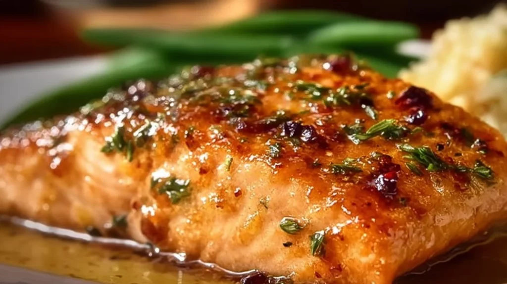 Delicious Texas Roadhouse Salmon served with lemon and herbs